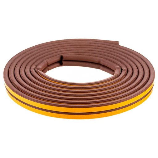 Уплотнитель резин.самокл.D-проф. коричневый 9х8ммх12м