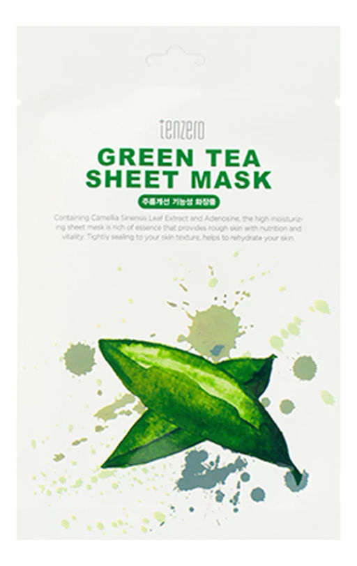 Маска тканевая с экстрактом зеленого чая TENZERO Green Tea Sheet Mask , 25ml