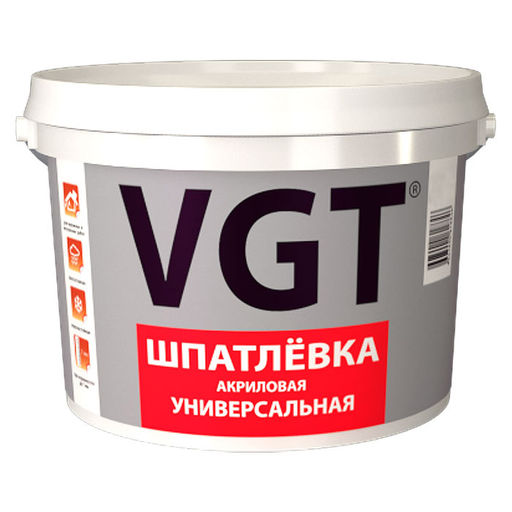 Шпатлевка акриловая универсальная для нар./внутр.работ "VGT" 1кг