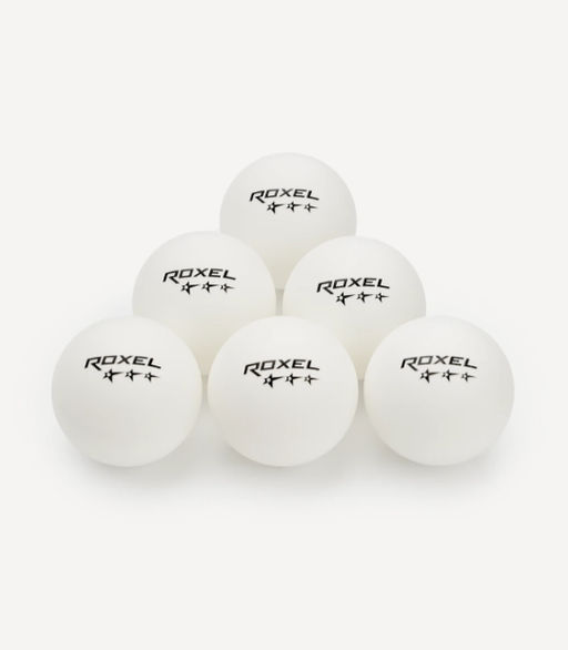 Мяч для настольного тенниса Roxel 3* Prime, белый, 6 шт.  фото 4