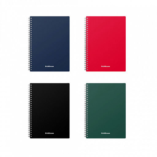 Цена за 60 шт. Тетрадь общая с пластиковой обложкой на спирали ErichKrause Classic, ассорти, А5, 60 листов, клетка  фото 28