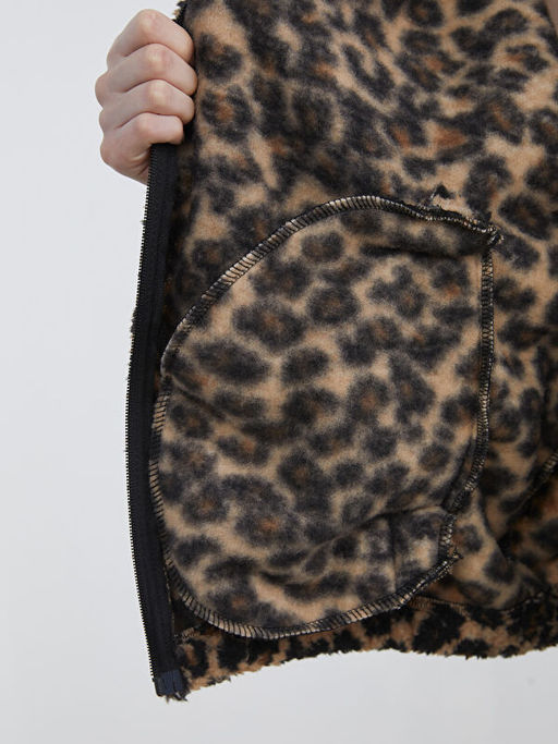 Leopar Desenli Oversize Kad?n Pel?? H?rka
