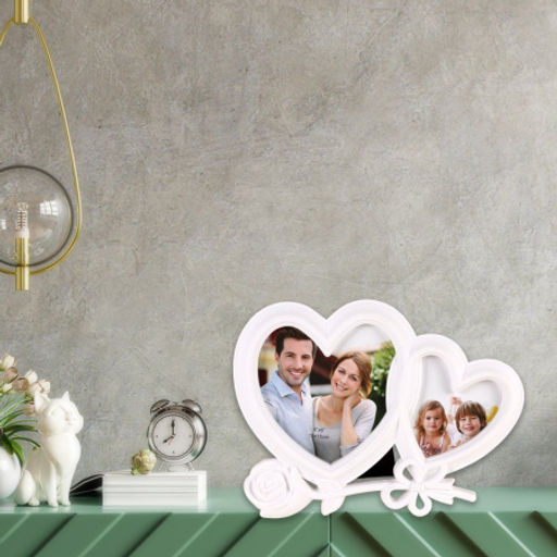 Фоторамка Два сердца / 109-1 /уп 60/ белая - Галеонтрейд фото 3