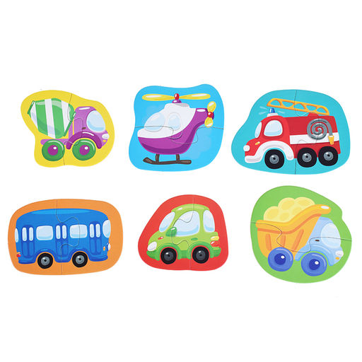 Пазлы контурные Половинки Транспорт Baby Toys - Десятое королевство фото 2