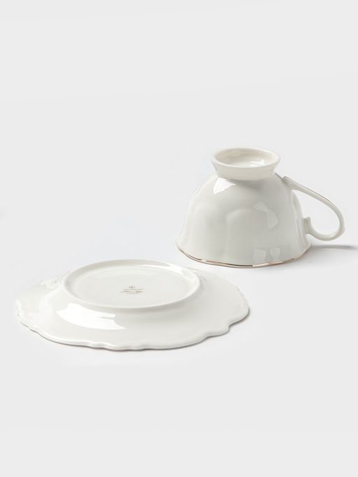 Чайная пара WY Flowers song, фарфор, 220 мл, белая