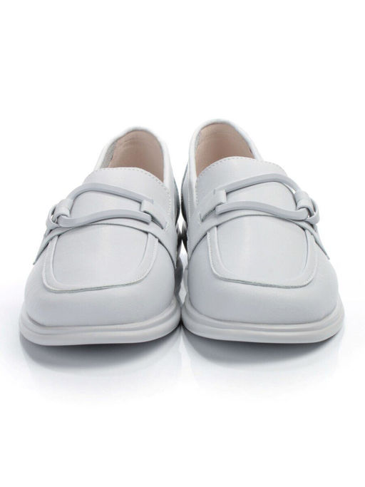 03-PDD196-2 GRAY/BLUE Лоферы женские (натуральная кожа) - Фабричный китай фото 7