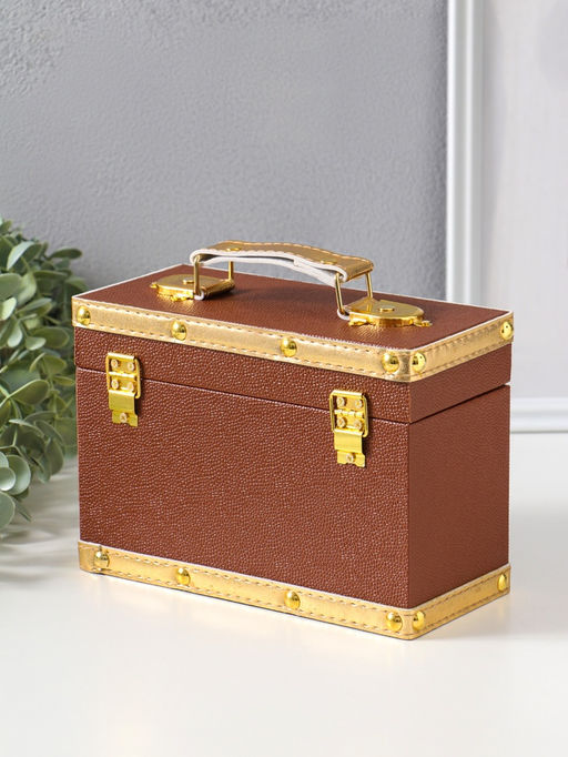 Шкатулка для украшений «Молочный шоколад», с ручкой, 20×9×14 см