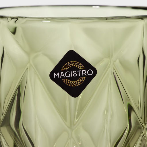 Бокалы для вина Magistro «Круиз», 250 мл, 8×15.3 см, набор 6 шт., стекло, зелёные
