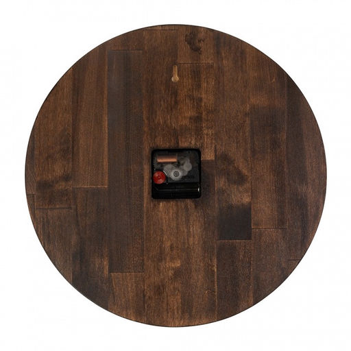 Часы настенные, интерьерные, бесшумные, d-35 см, дерево, открытые, темный циферблат