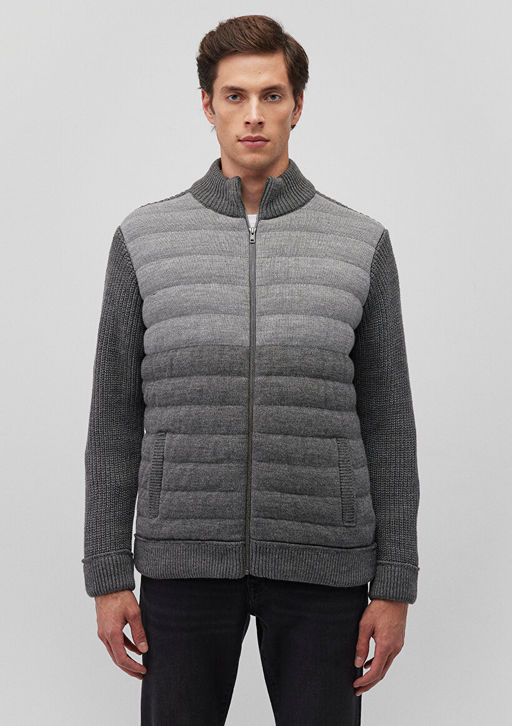 Fermuarl? Gri Triko - Mavi фото 3