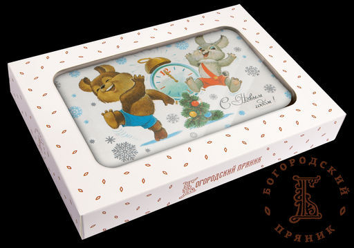 Сувенирные пряники (фотопечать) 170 гр. Ура! Полночь! Сгущенка