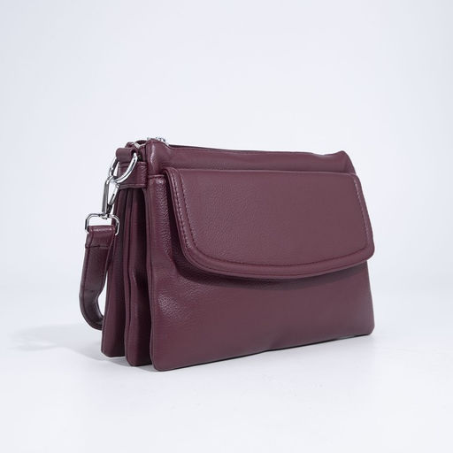 Сумка кросс-боди на молнии, цвет бордовый - Simaland фото 3