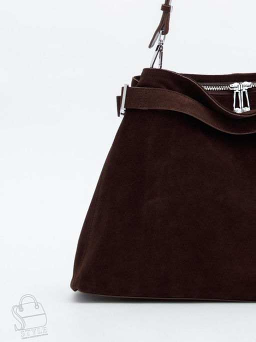 Сумка женская кожаная 6149Q coffee Polina&Eiterou