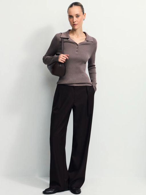 Джемпер из вискозы с отложным воротником / Zarina  фото 2