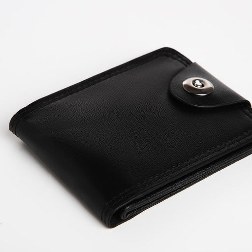 Портмоне мужское на магните, отдел для купюр, для карт, для монет, чёрное