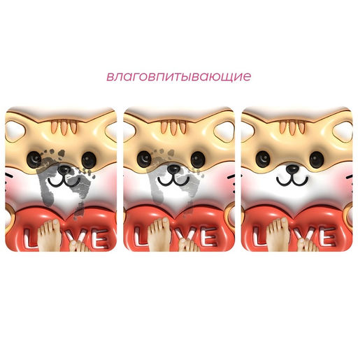 Коврик для дома Доляна Love, влаговпитывающий, 40?60 см  фото 4