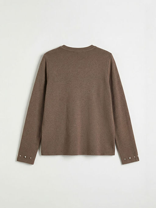 Bisiklet Yaka ?nci Detayl? Bluz