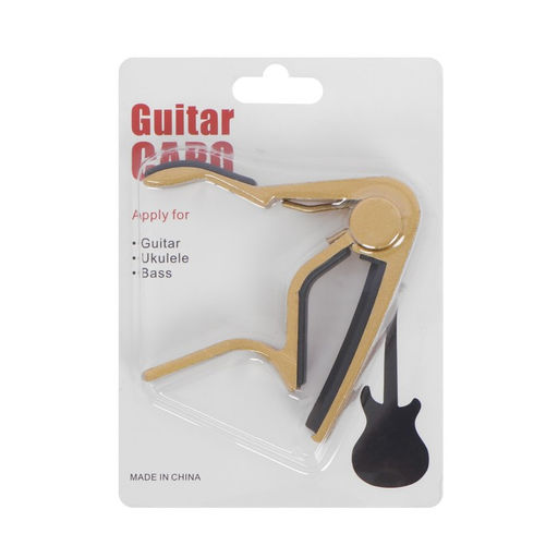 Каподастр для гитары, зажим для струн Music Life, золотистый