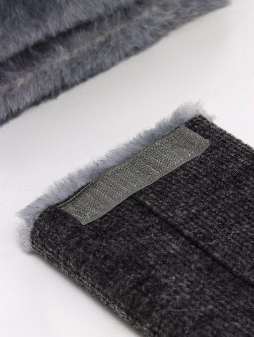 Домик для кошек с когтеточкой, квадратный, этажи 33 х 40 х 103 см, ковролин , серая