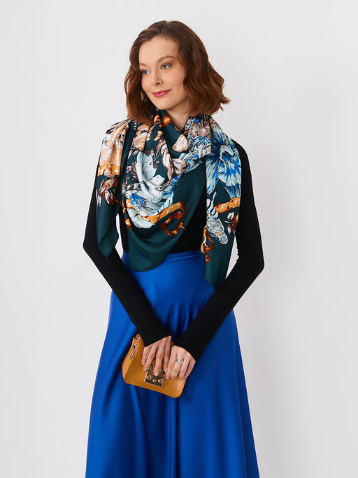 Большой, мягкий, тонкий и очень нежный двусторонний платок с рисунком. - Tantino фото 6