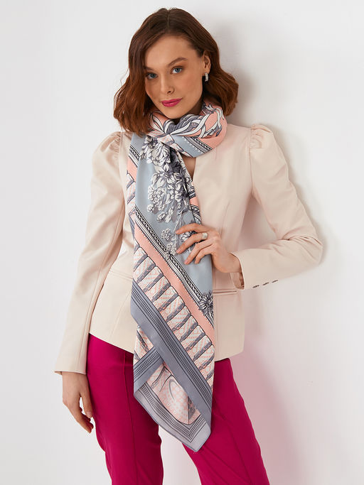 Большой, мягкий, тонкий и очень нежный двусторонний платок с рисунком. - Tantino фото 3