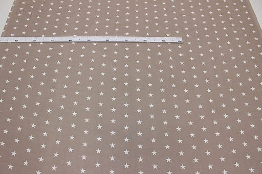 Бязь Звездочки на бежево-кофейном, СОРТ2, ш.1.5м, хлопок-100%, 110гр/м.кв - Купава фото 5
