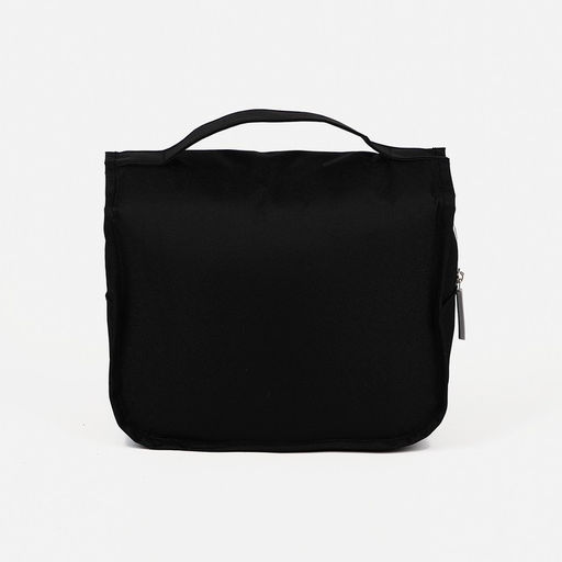 Косметичка-несессер дорожная на молнии, липучках, с крючком, чёрная - Simaland фото 2