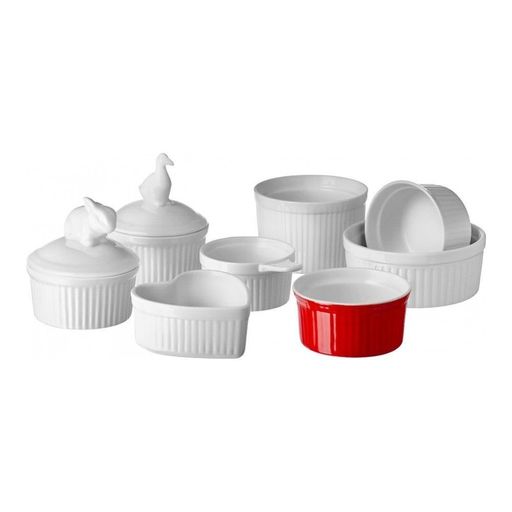 Горшочек для запекания глубокий Walmer Classic, 0.25 л, цвет белый  фото 5