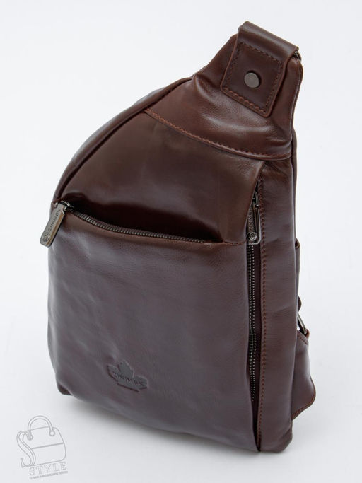 Рюкзак мужской кожаный 1771Z brown Zinimsk