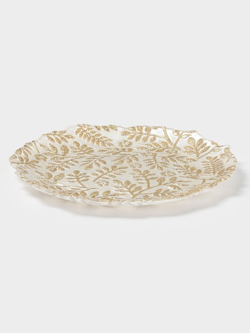 Тарелка «КРАСКИ ОСЕНИ», d=21 см, стекло, золотистая