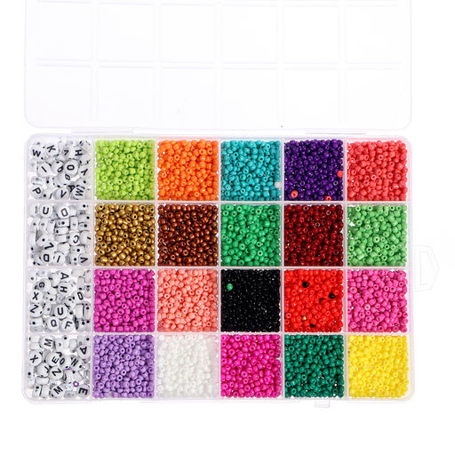 Набор для творчества Создай своё украшение, бисер, буквы, 24 вида