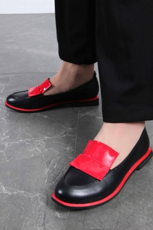 Лоферы 118.Viсtoriabl. black-red