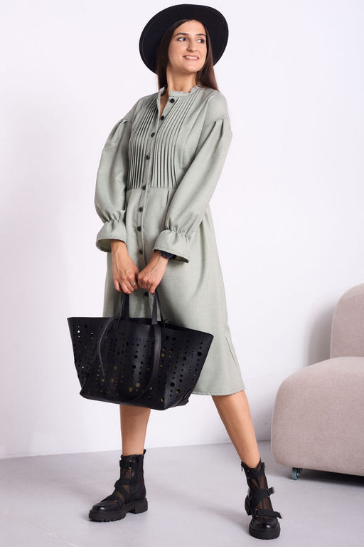 Платье Celentano 5051 приглушенный шалфейный  фото 6