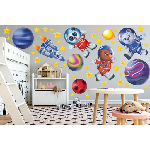 Интерьерная наклейка "Космонавты" 30х50 см