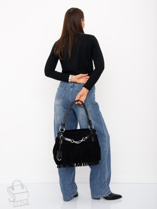 Сумка женская кожаная 98400MSS black Velina Fabbiano-Safenta