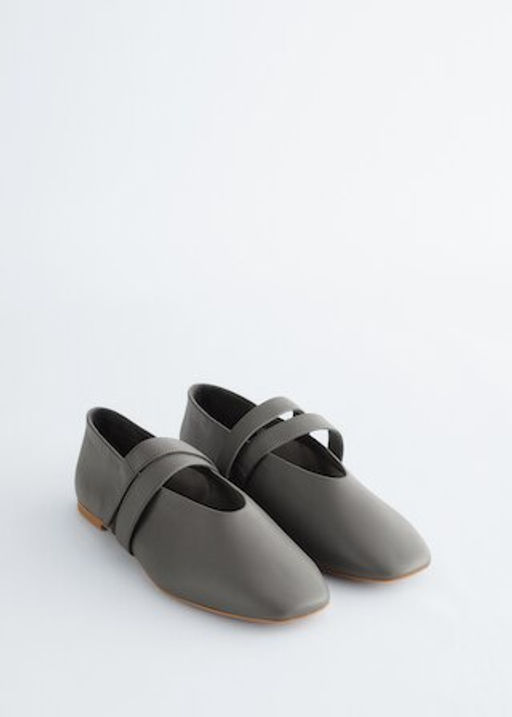Bailarinas de cuero con tiras cruzadas - H&m фото 7