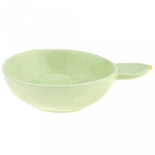 Мексика Блюдце-розетка для варенья фарфоровое 13х9,7см h3,5см, с ручкой, рельефный декор, цвета в ассортименте: белый, салатовый (Китай) - Домашняя мода фото 2