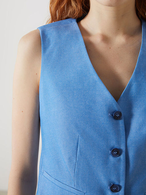 V Yaka Kad?n Klasik Yelek