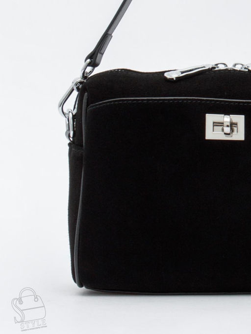 Сумка женская кожаная 6169Q black Polina&Eiterou