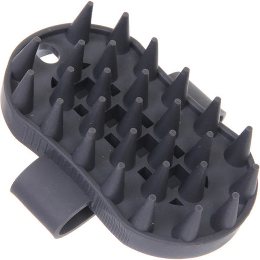 Щетка силиконовая для мытья и вычесывания животных "ПРЕМИУМ - МОЙ БРО", цвет серый, 6.6*12.5см