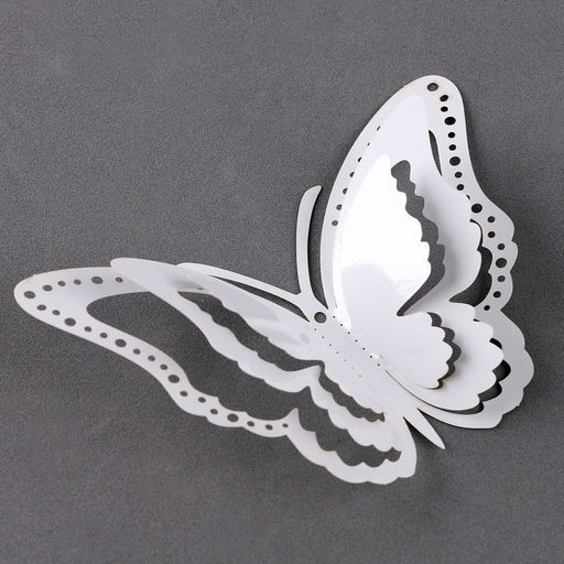 Набор для украшения Бабочки, набор 12 шт, цвет белый - Страна карнавалия фото 3