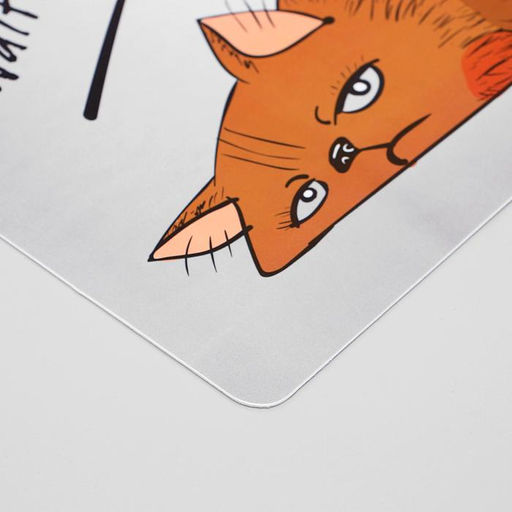 Коврик под миску Пижон с нескользящим основанием 43 х 28 см Waiting for food  фото 3