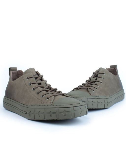 03-N72699-18 GREEN Полуботинки спортивные мужские (натуральная замша)