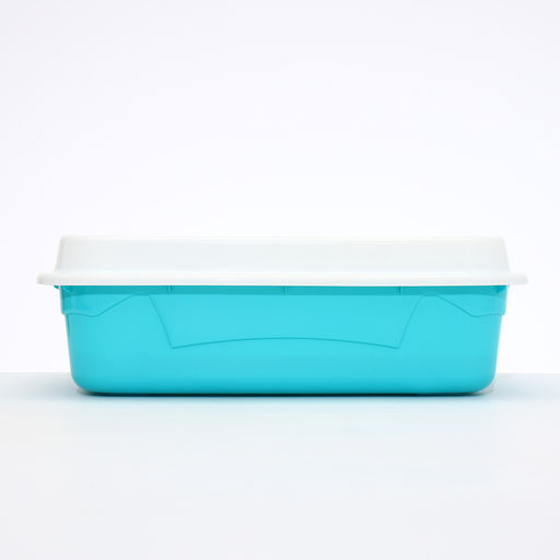 Туалет с бортом и сеткой, 45×34×15 см, белый, бирюзовый