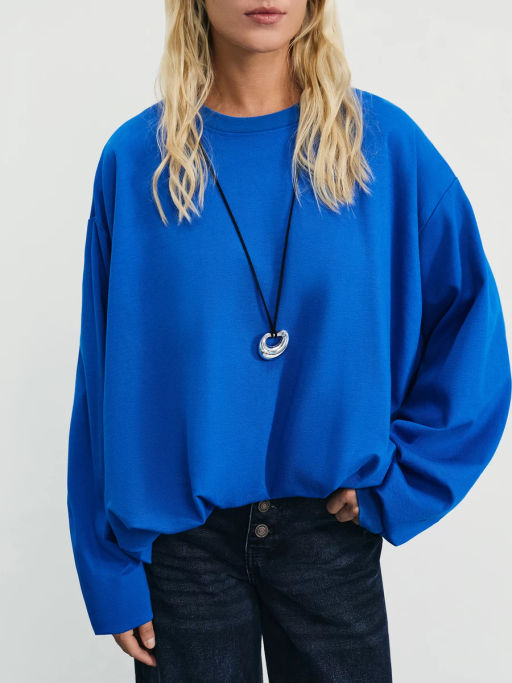 Объемный свитшот из вискозы / Zarina  фото 3