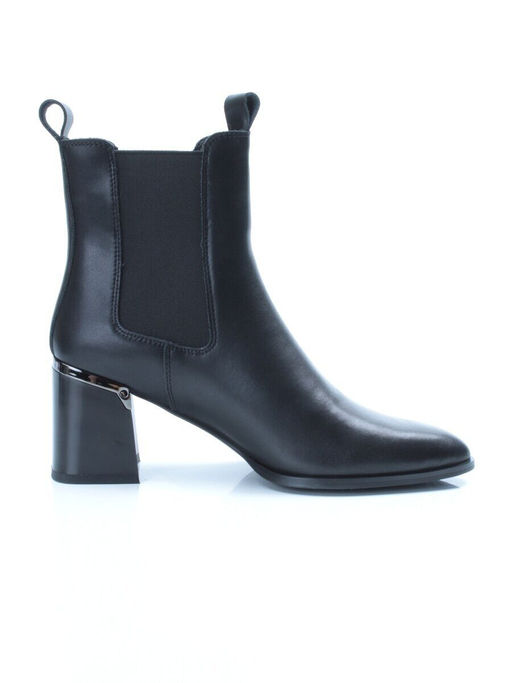 01-PCT161-1 BLACK Ботинки Челси демисезонные женские (натуральная кожа, байка) - Фабричный китай фото 9