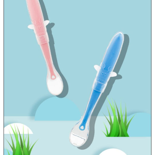 Ложка силиконовая детская Жирафик, цвет голубой - Крошка я фото 5