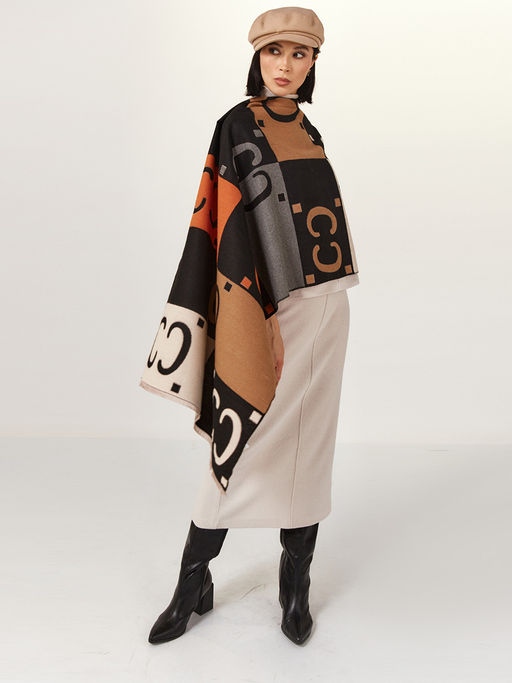 в составе ШЕРСТЬ  и КАШЕМИР Большой, мягкий, теплый  двусторонний палантин - Tantino фото 2