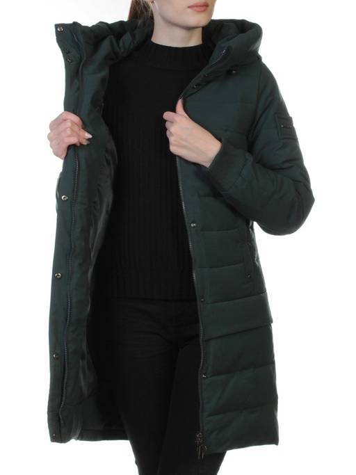 M-1820 DK. GREEN Пальто зимнее женское (холлофайбер) - Fashion фото 8