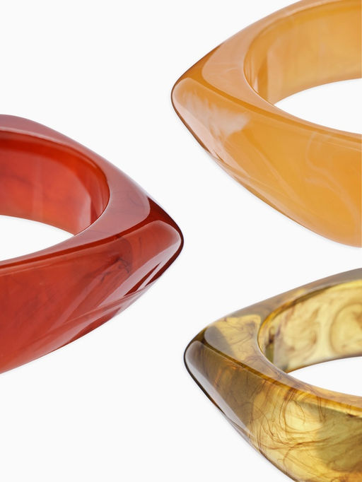 Набор 3 браслета манжета «Тренд», акрил, разноцветный